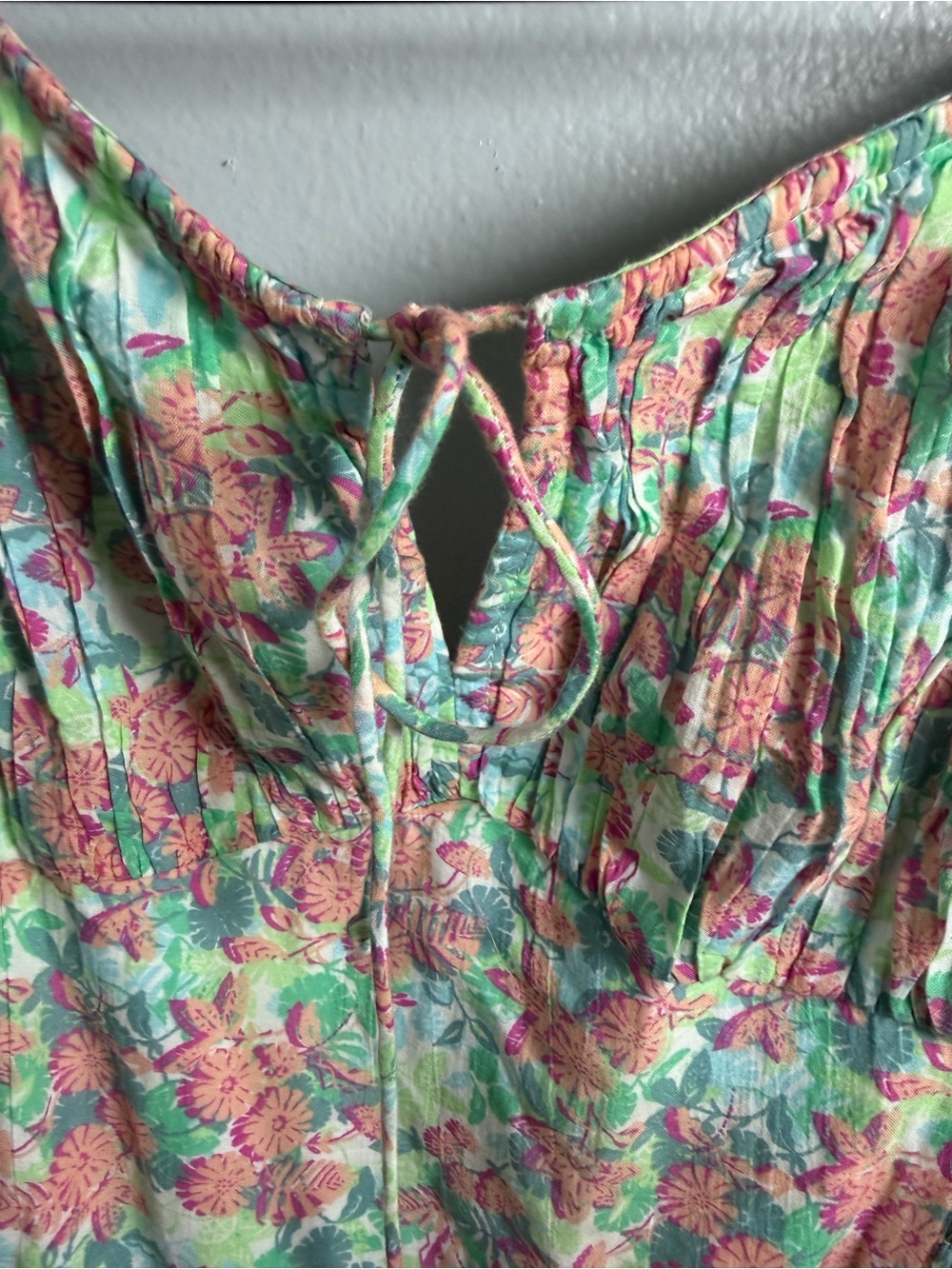 American Eagle Outfitters Floral Maxi Dress in Green and Pink - Picture 10 of 11